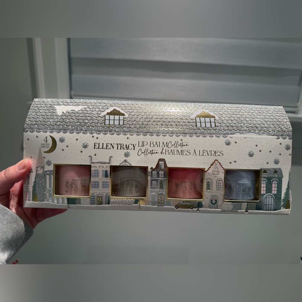 Ellen Tracy Lip Balm Set - Pink, Red, Silver, Gold
